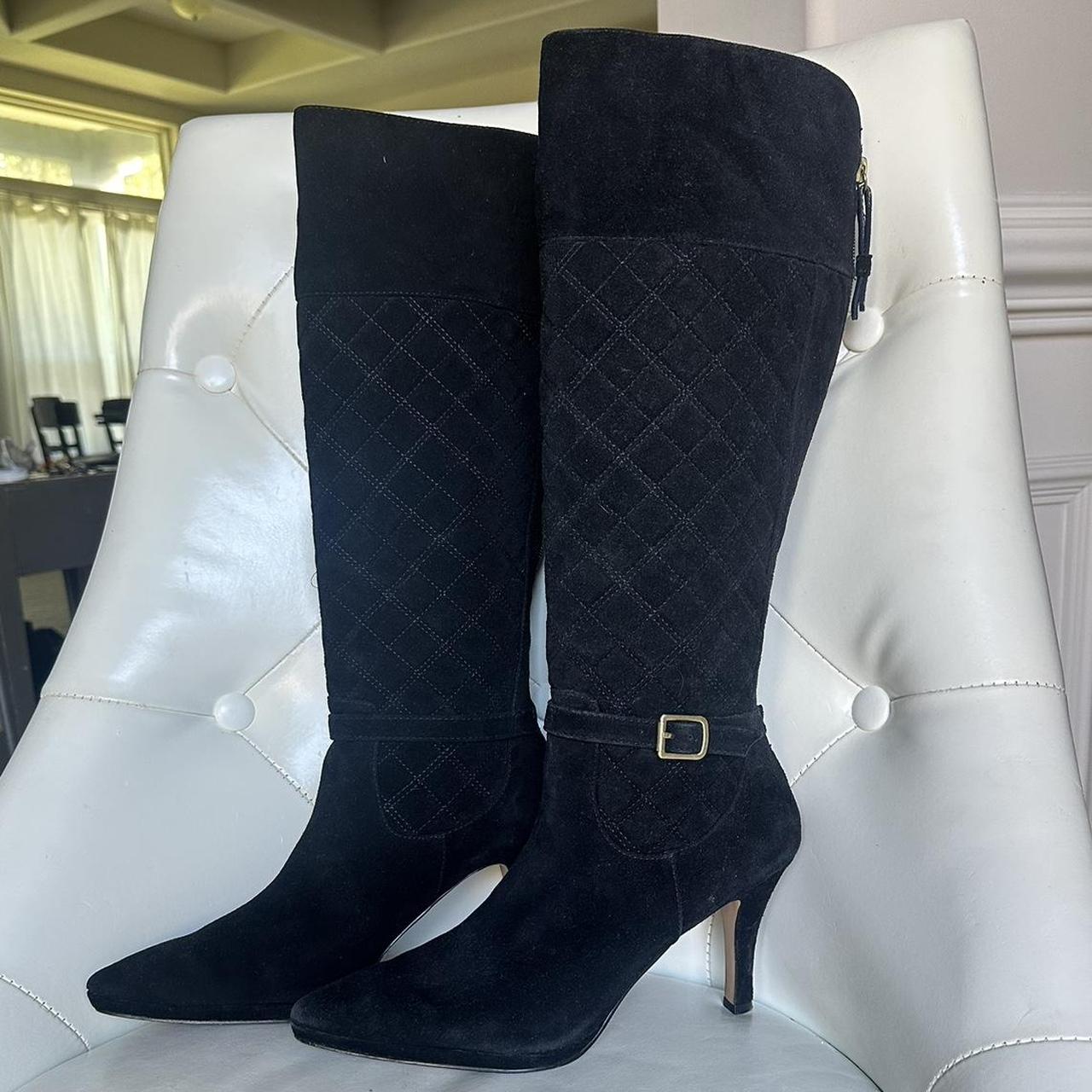 Women's Black and Gold Boots