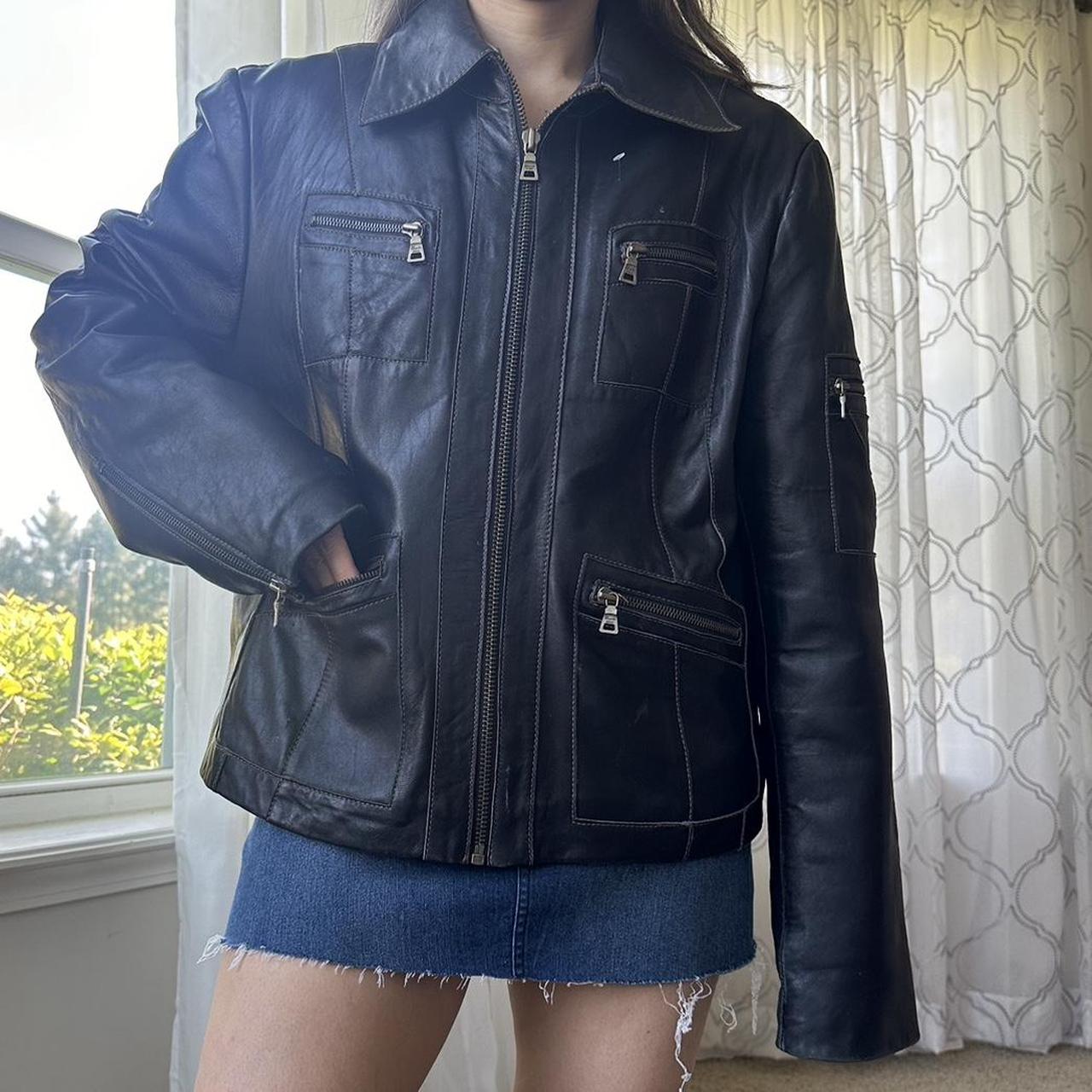 Women's Black and Tan Jacket