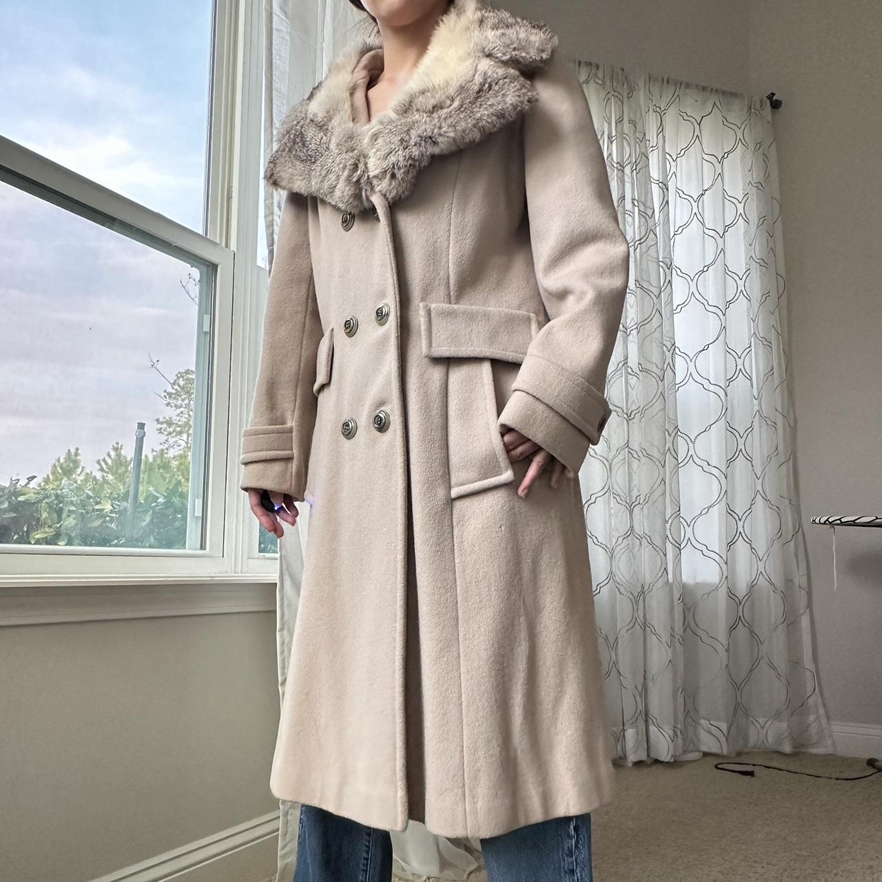 Sears Women's Cream and Brown Coat