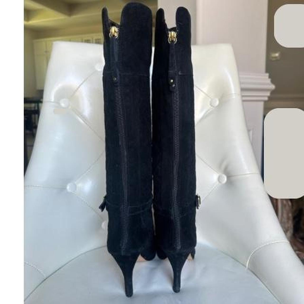 Women's Black and Gold Boots
