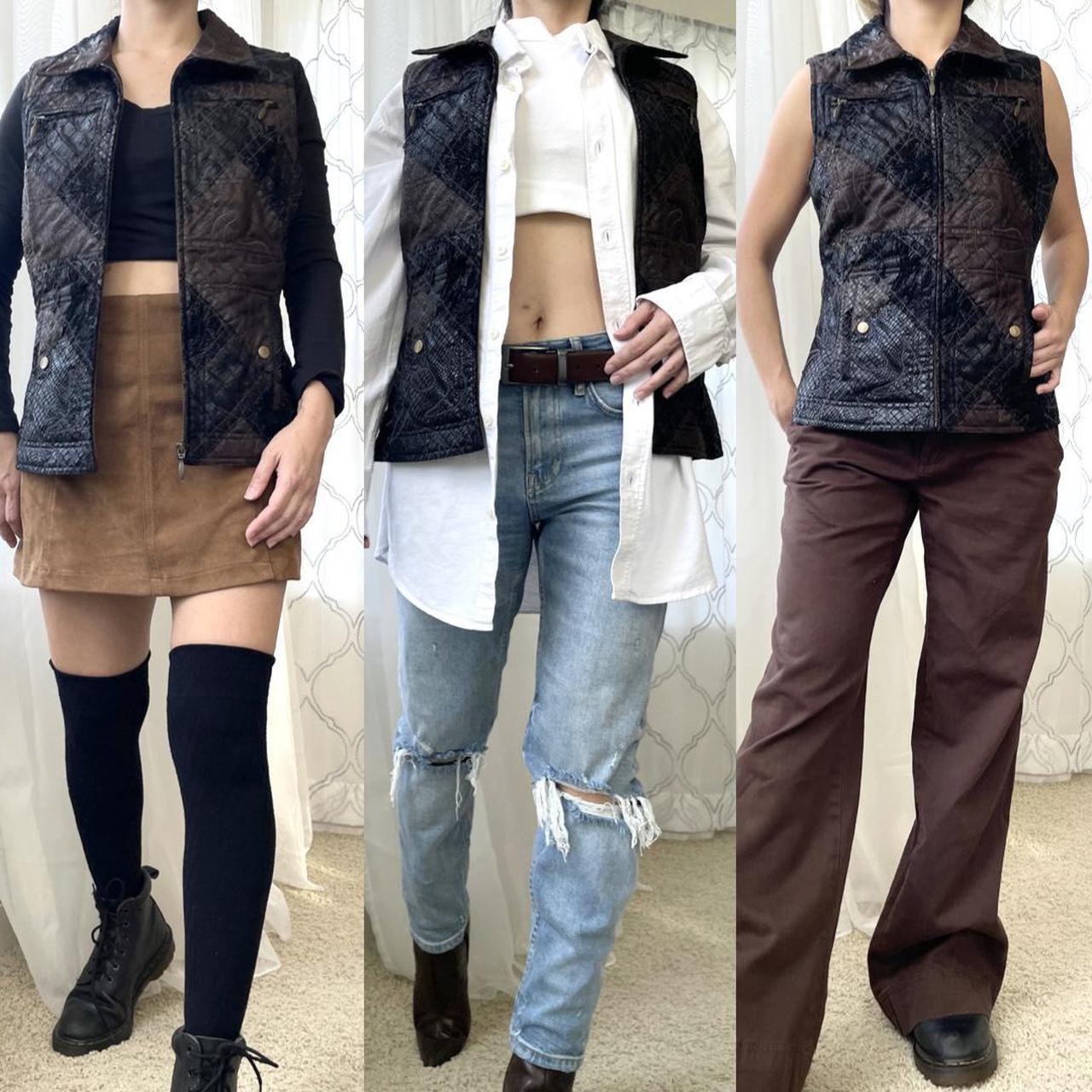 Chico's Women's Brown and Black Gilet