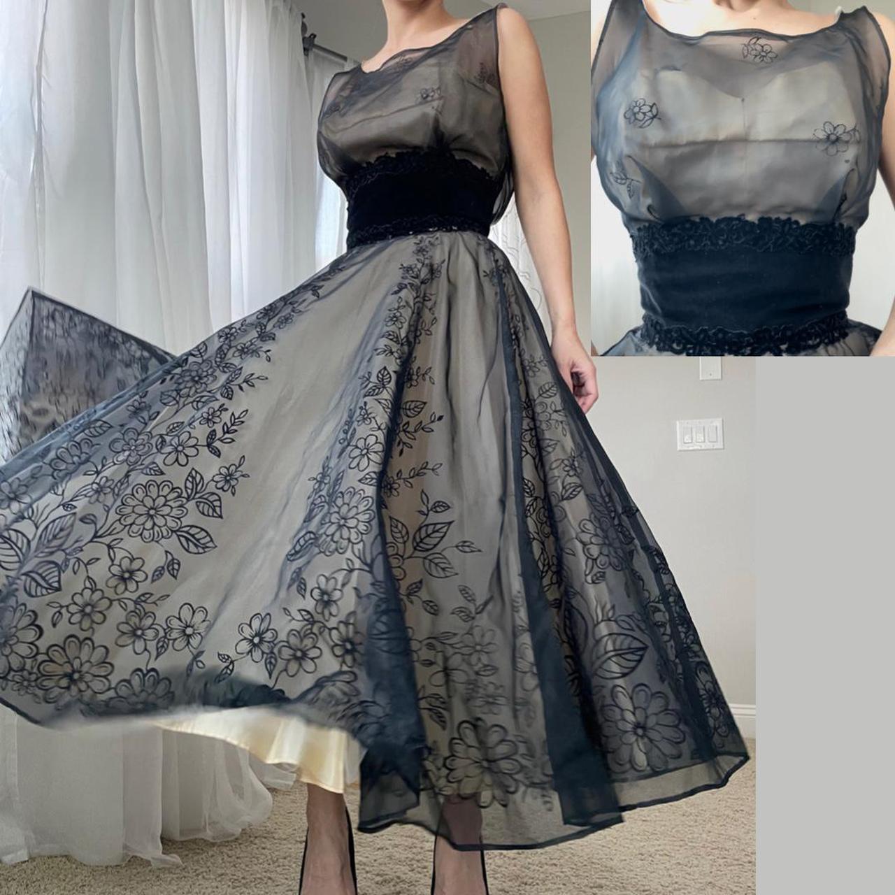 Women's Tan and Black Dress