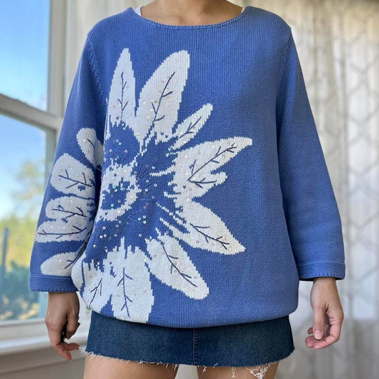 Women's Purple and Blue Jumper