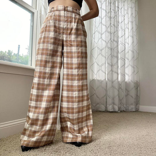 Anthropologie Women's Brown and Tan Trousers