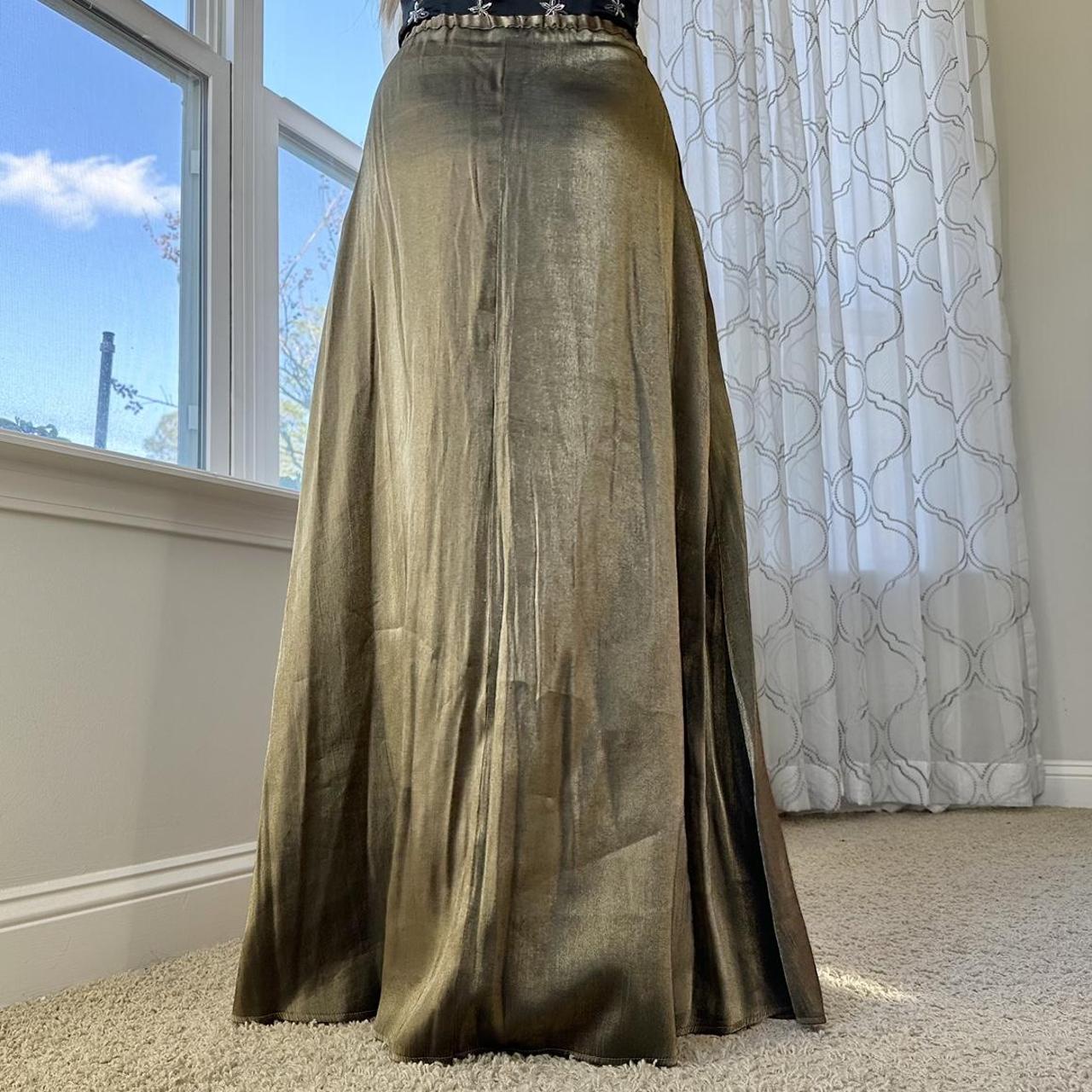 Women's Gold and Black Skirt