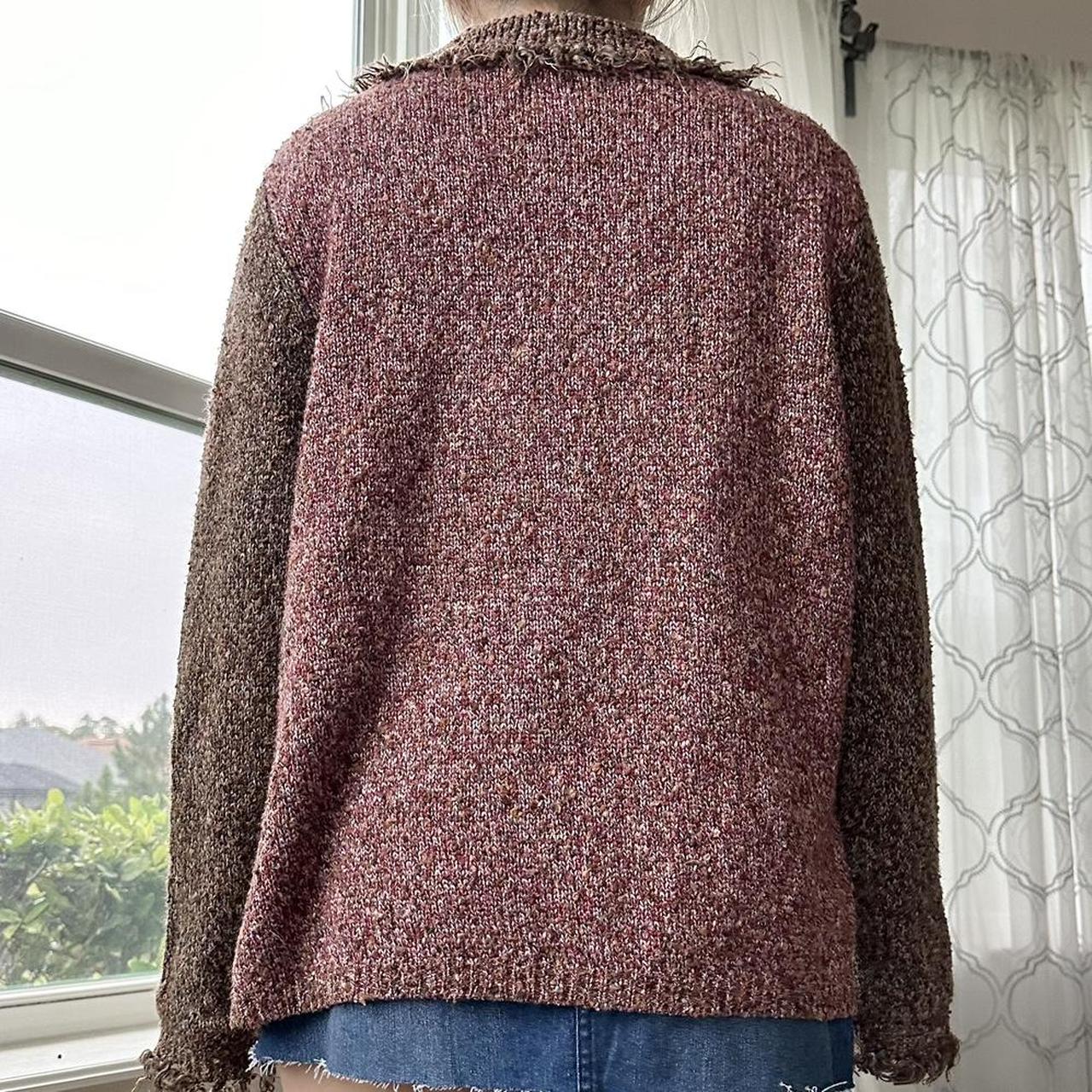 Women's Brown and Pink Jumper