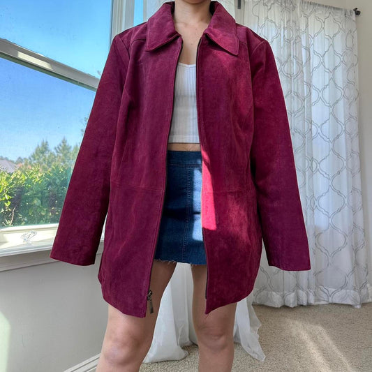 Dennis Basso Women's Burgundy Jacket