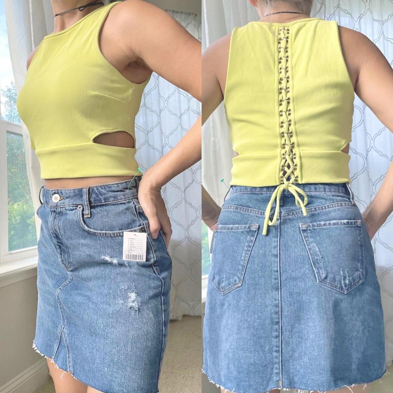 Bebe Women's Yellow and Green Vest