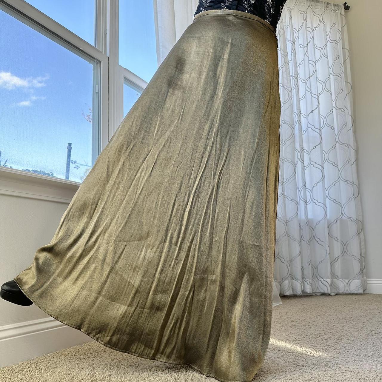 Women's Gold and Black Skirt