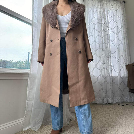 London Fog Women's Brown and Tan Coat