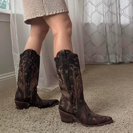 Women's Brown and Tan Boots