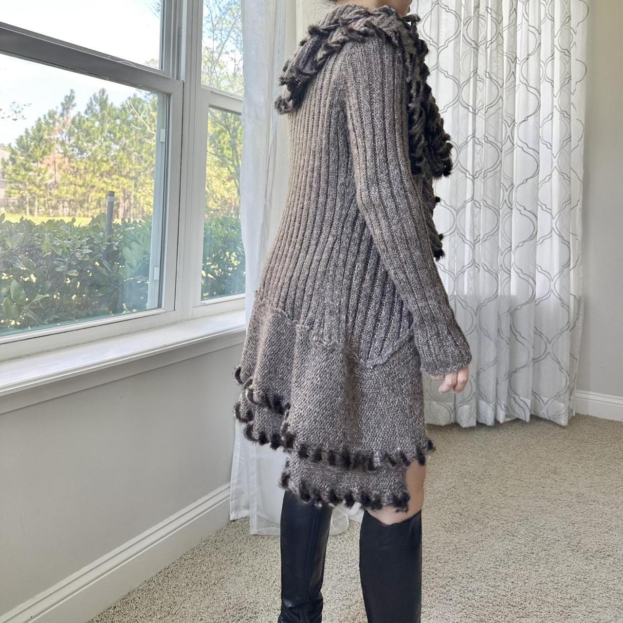 Anthropologie Women's Brown and Cream Cardigan