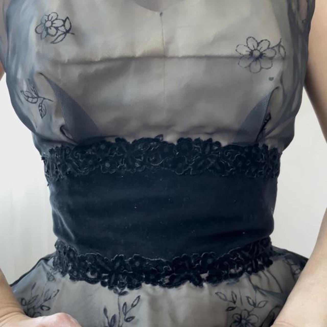 Women's Tan and Black Dress