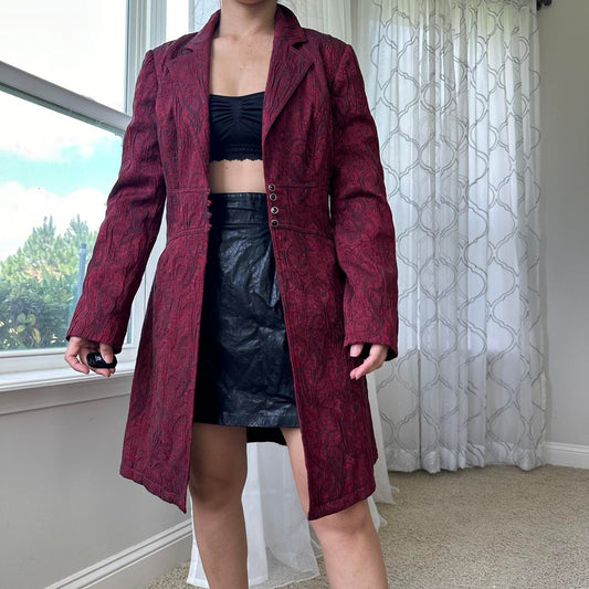 Women's Burgundy and Red Tailored-jackets