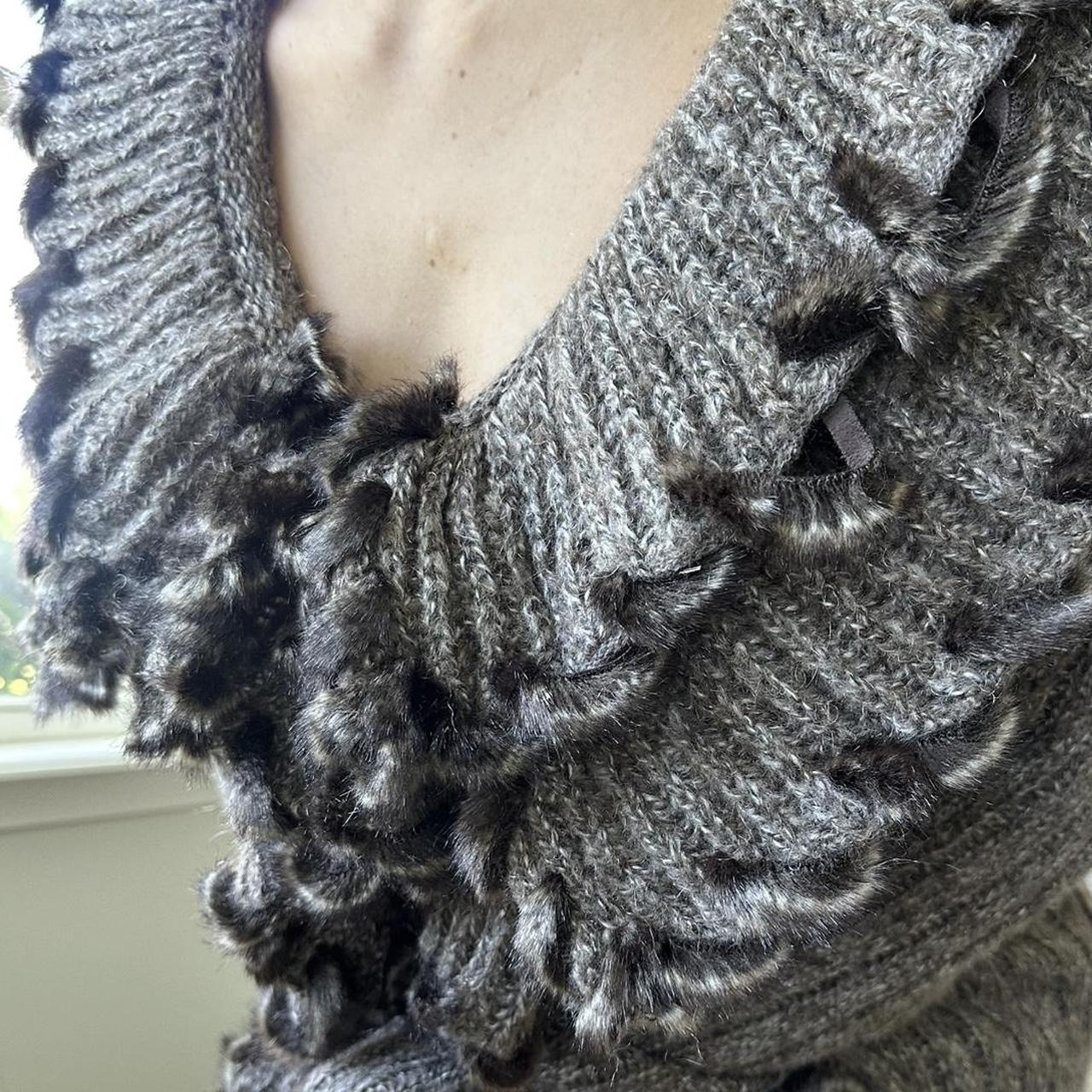 Anthropologie Women's Brown and Cream Cardigan