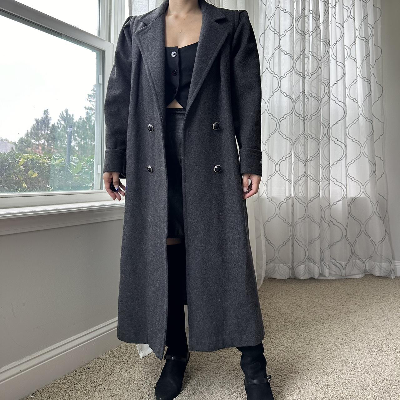 Women's Grey and Black Coat