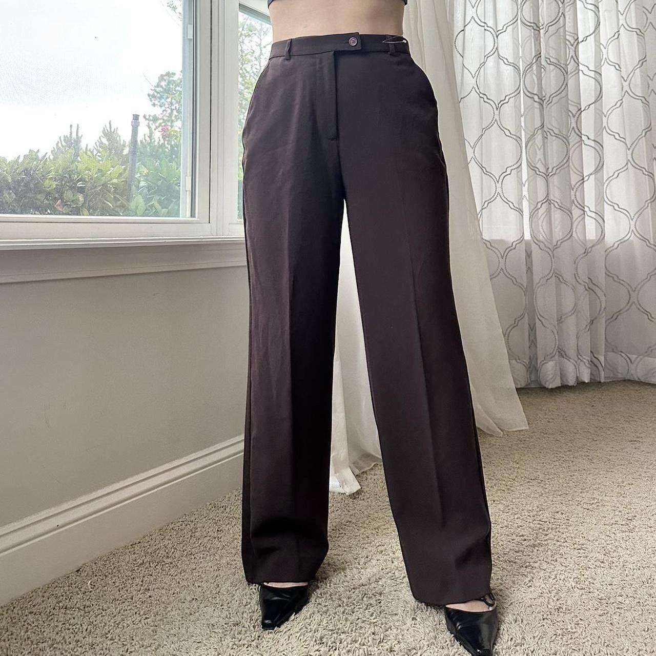 Women's Brown Tailored-trousers