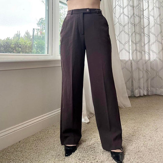 Women's Brown Tailored-trousers