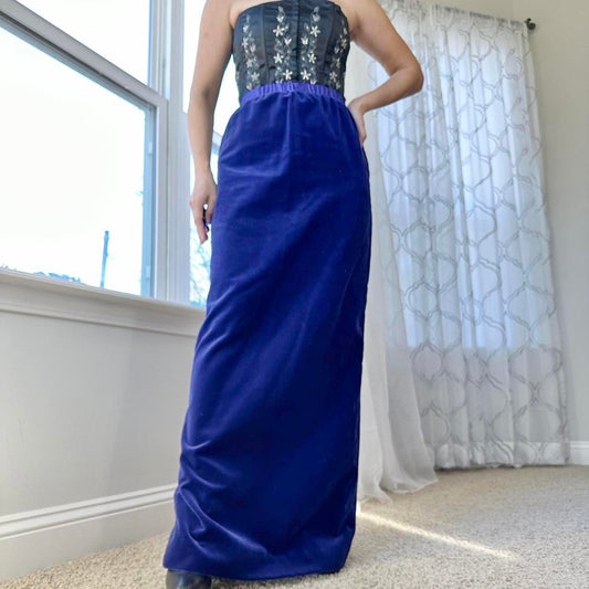 Women's Purple and Blue Skirt