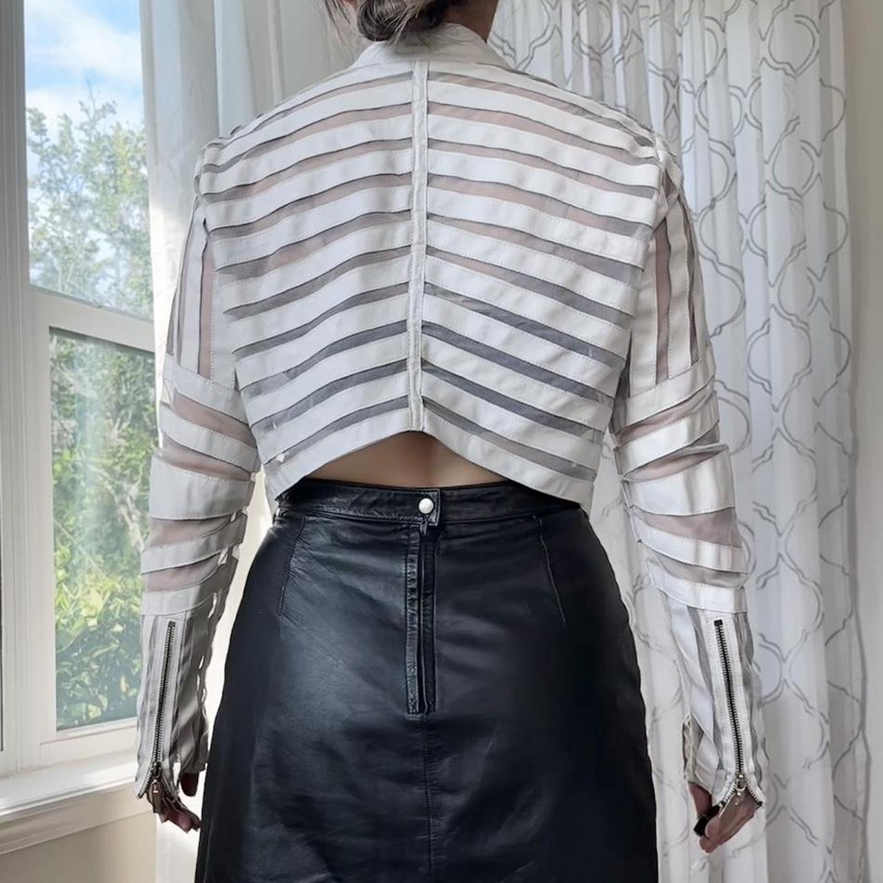 Bebe Women's Cream and White Jacket