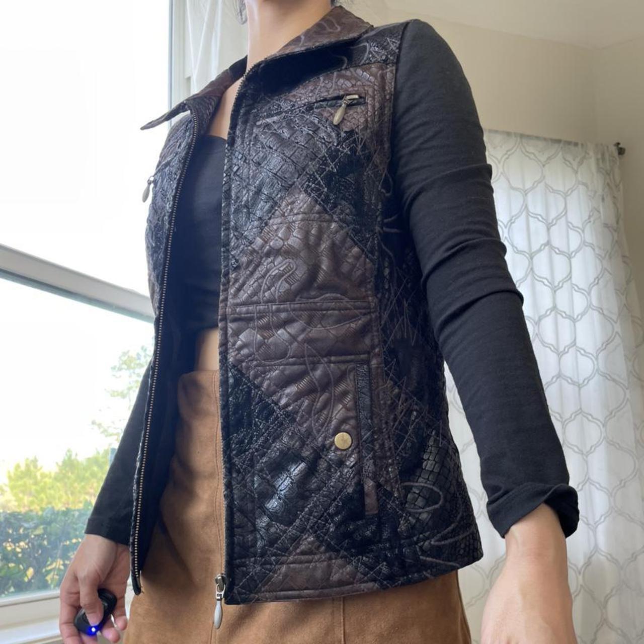 Chico's Women's Brown and Black Gilet