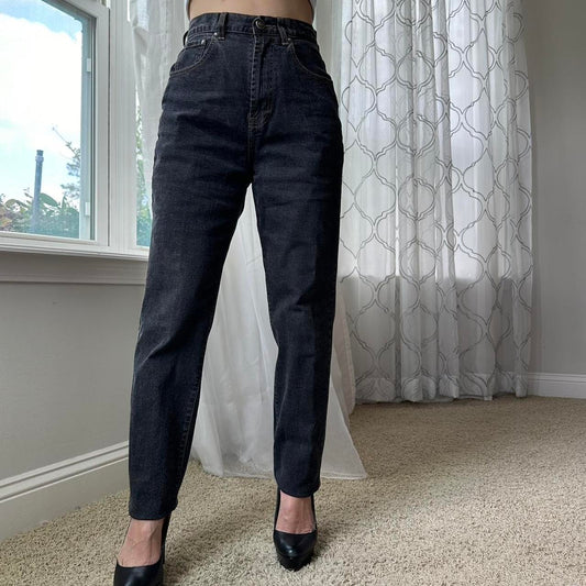 Women's Black and Navy Jeans