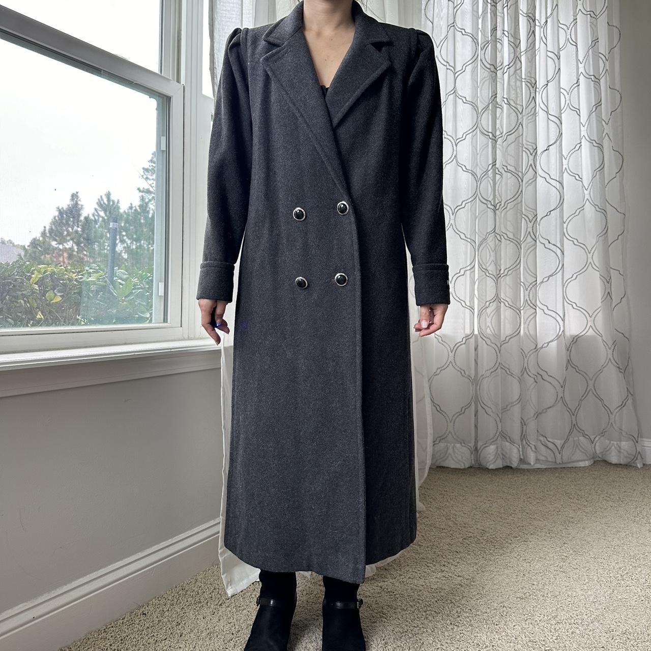 Women's Grey and Black Coat