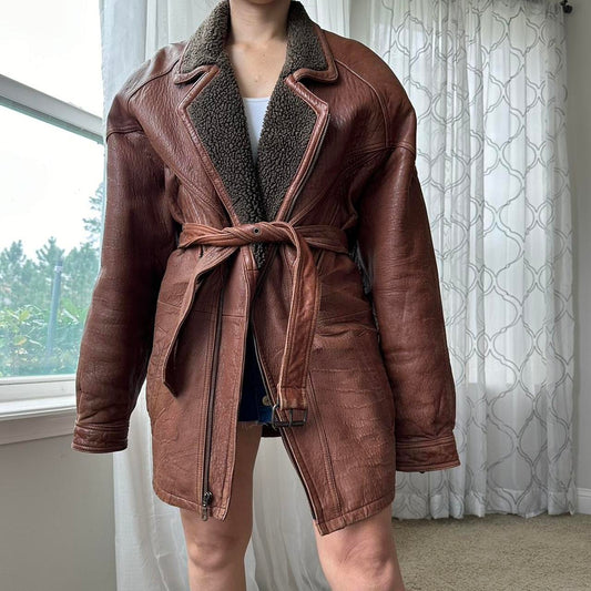 Women's Brown and Tan Coat