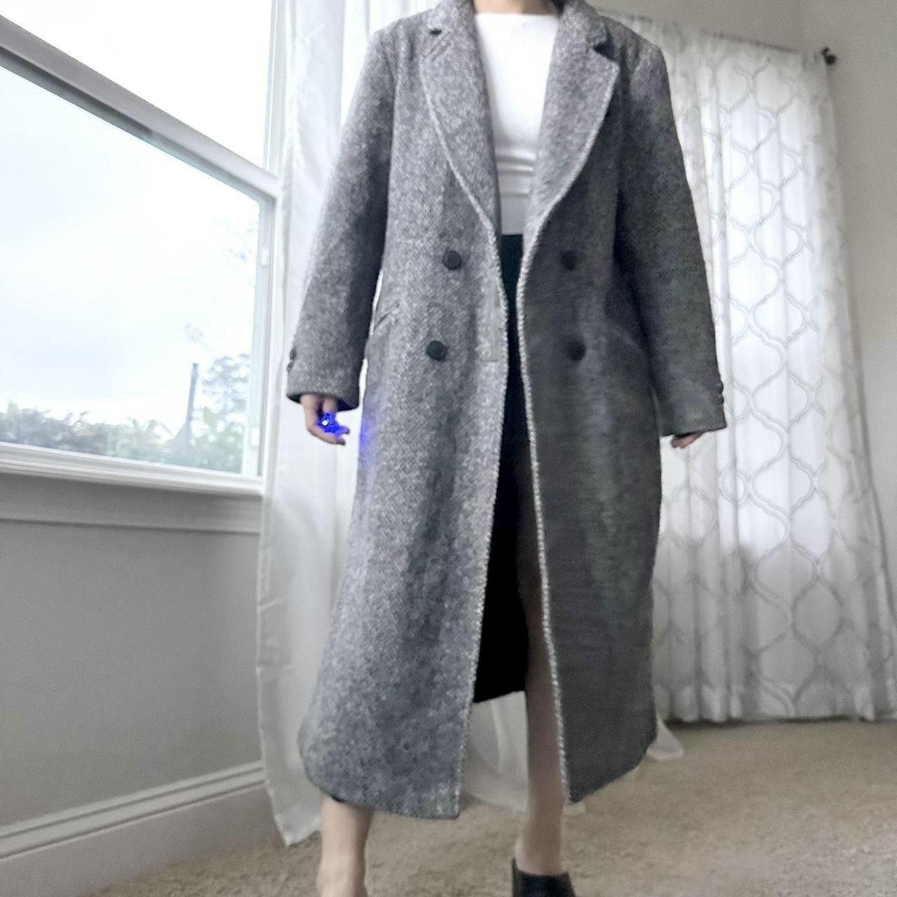 Women's Grey and Black Coat
