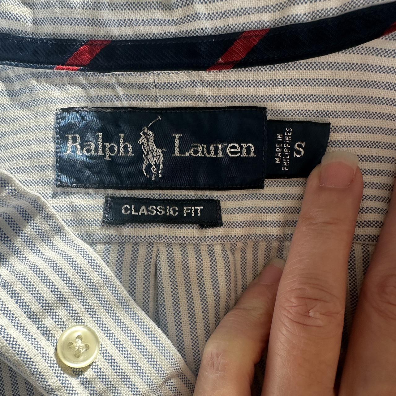 Polo Ralph Lauren Women's Blue and White Shirt
