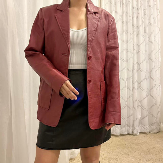 Women's Burgundy and Red Jacket