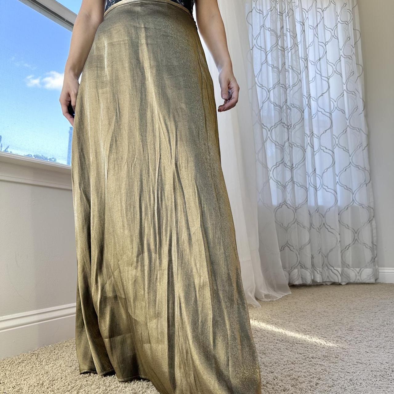 Women's Gold and Black Skirt