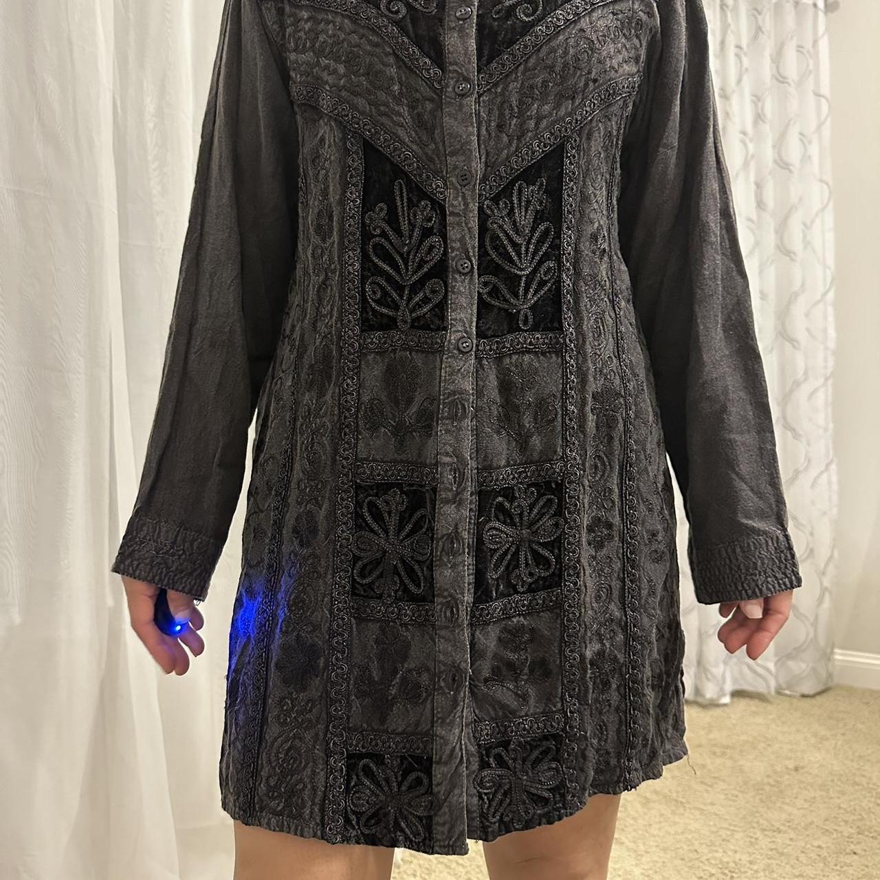 Women's Black and Grey Blouse