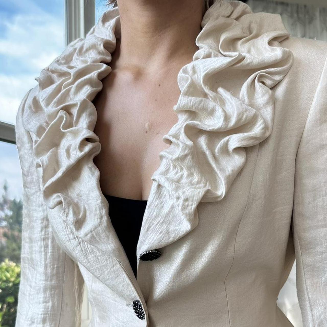 Adrianna Papell Women's Cream and Black Jacket