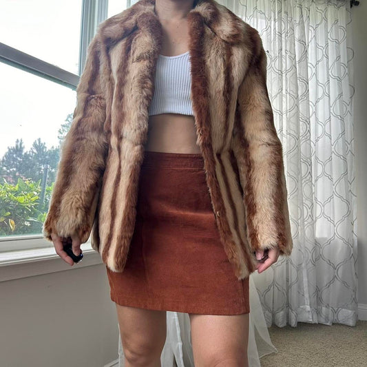 Women's Tan and Cream Jacket