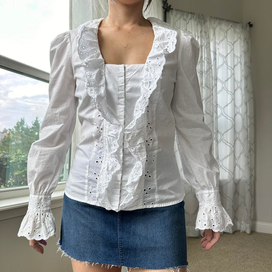 THE LIMITED Women's White Blouse