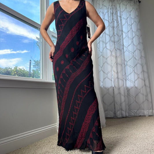 Women's Black and Red Dress