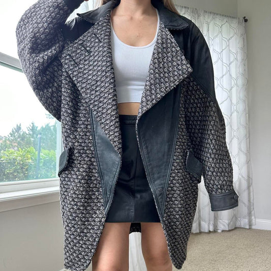 Women's Grey and Black Jacket