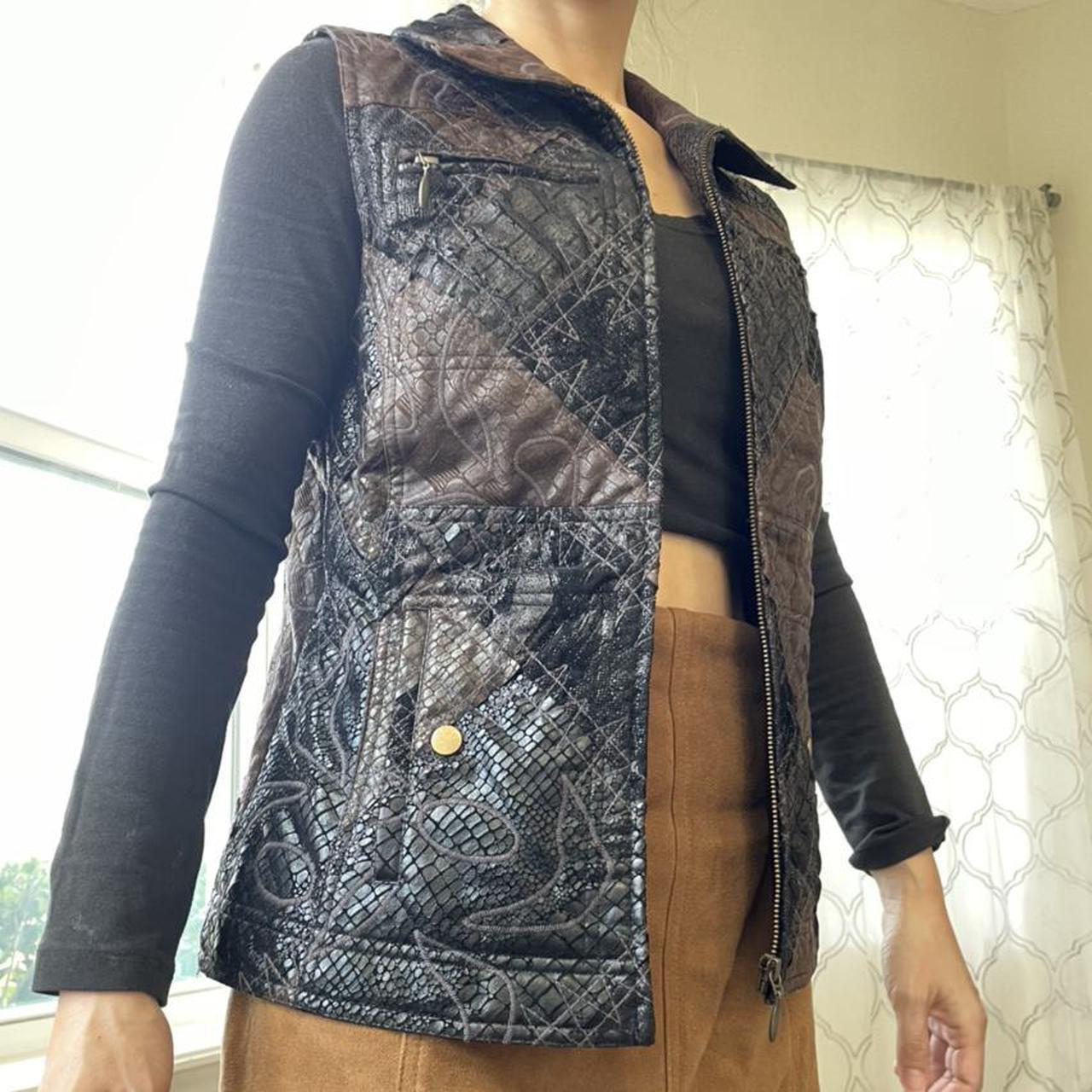 Chico's Women's Brown and Black Gilet