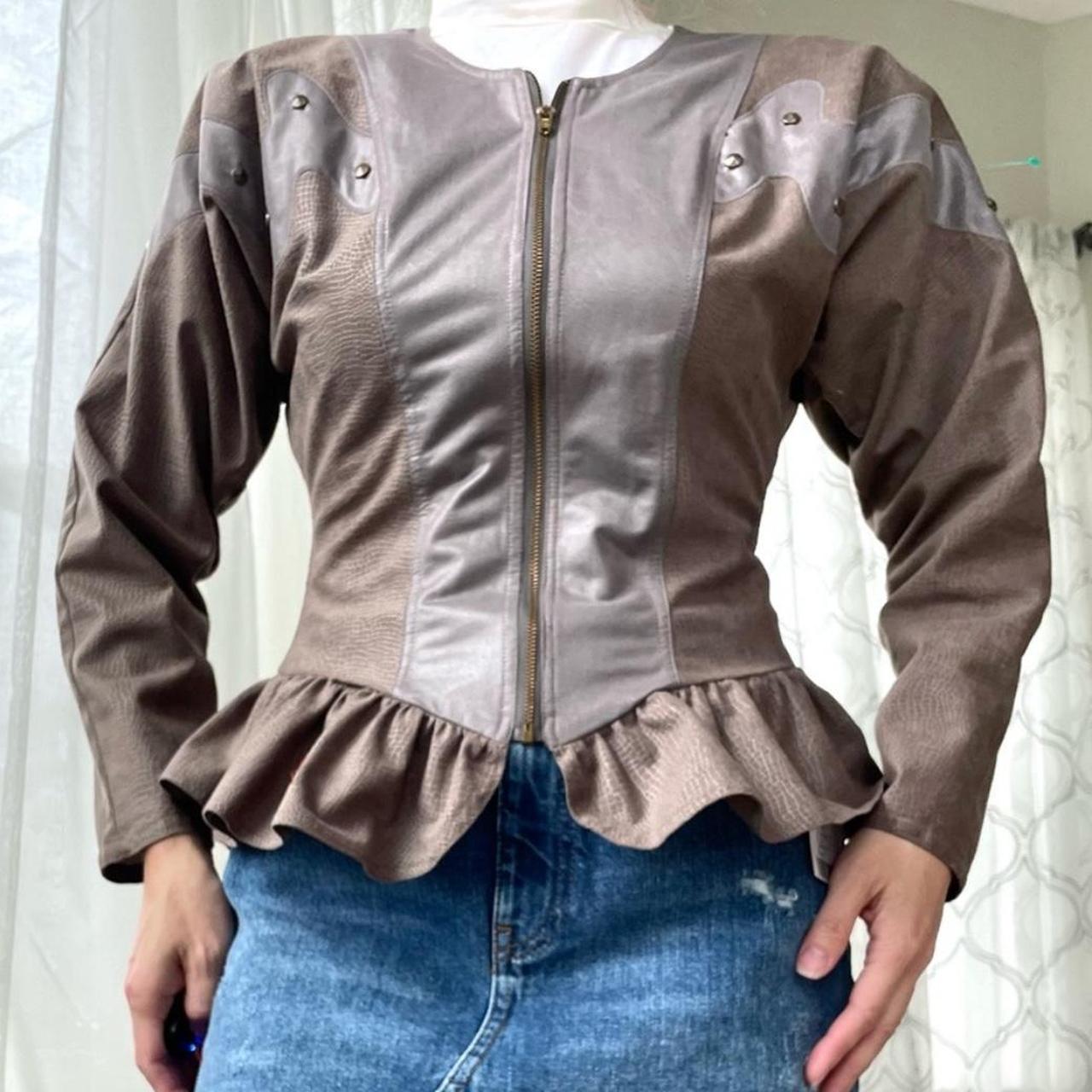 Women's Brown and Grey Jacket