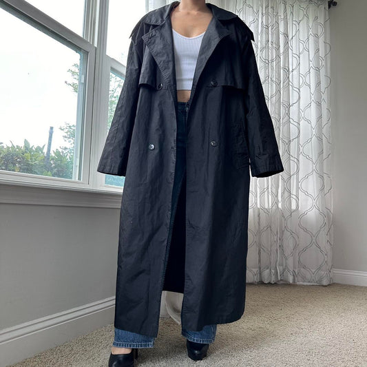 Women's Black and Grey Coat