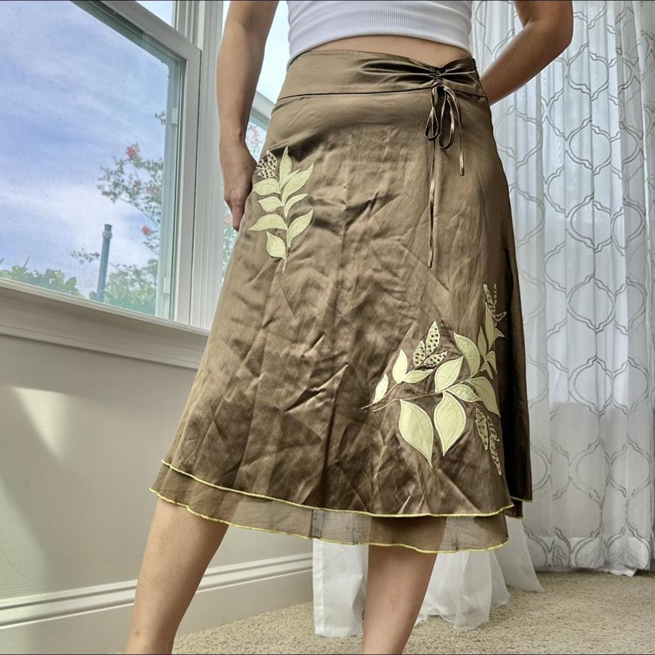Liz Claiborne Women's Brown and Khaki Skirt