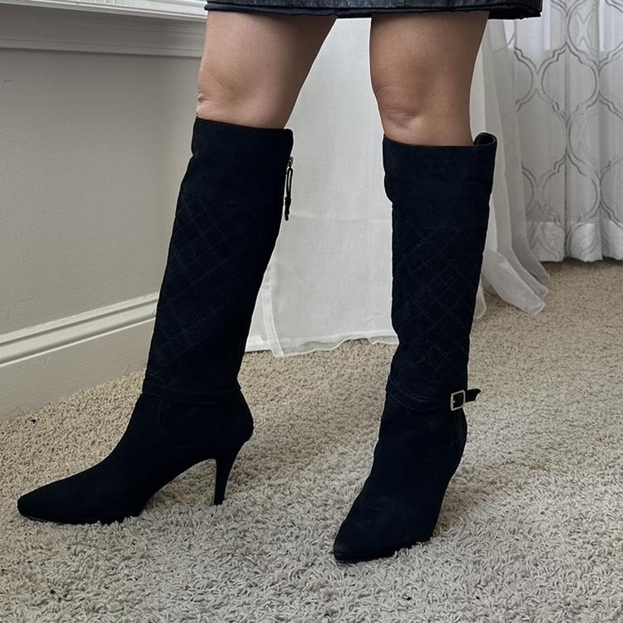 Women's Black and Gold Boots