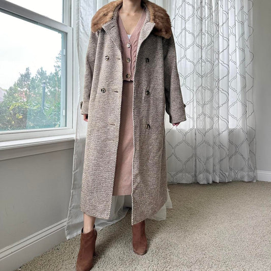 Women's Tan and Brown Coat