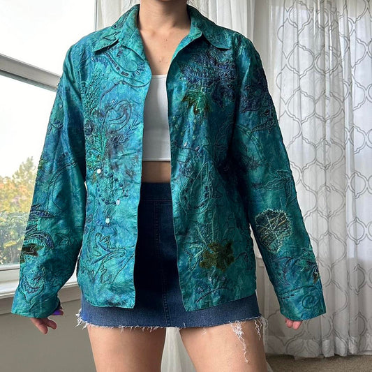 Chico's Women's Green and Blue Jacket