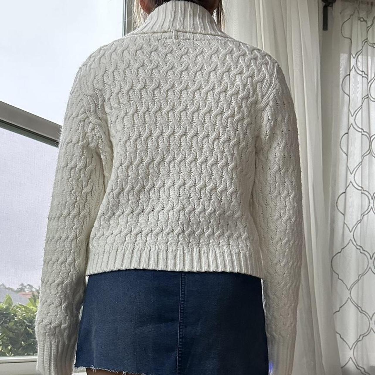 Women's White and Cream Jumper