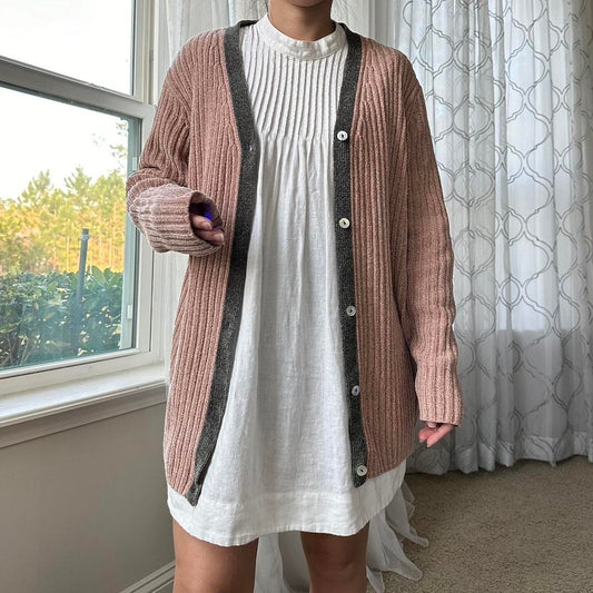 Newport Women's Pink and Grey Cardigan