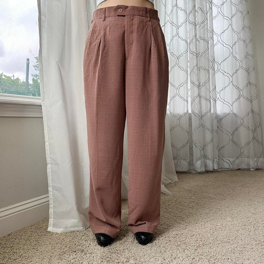 Women's Brown and Pink Trousers