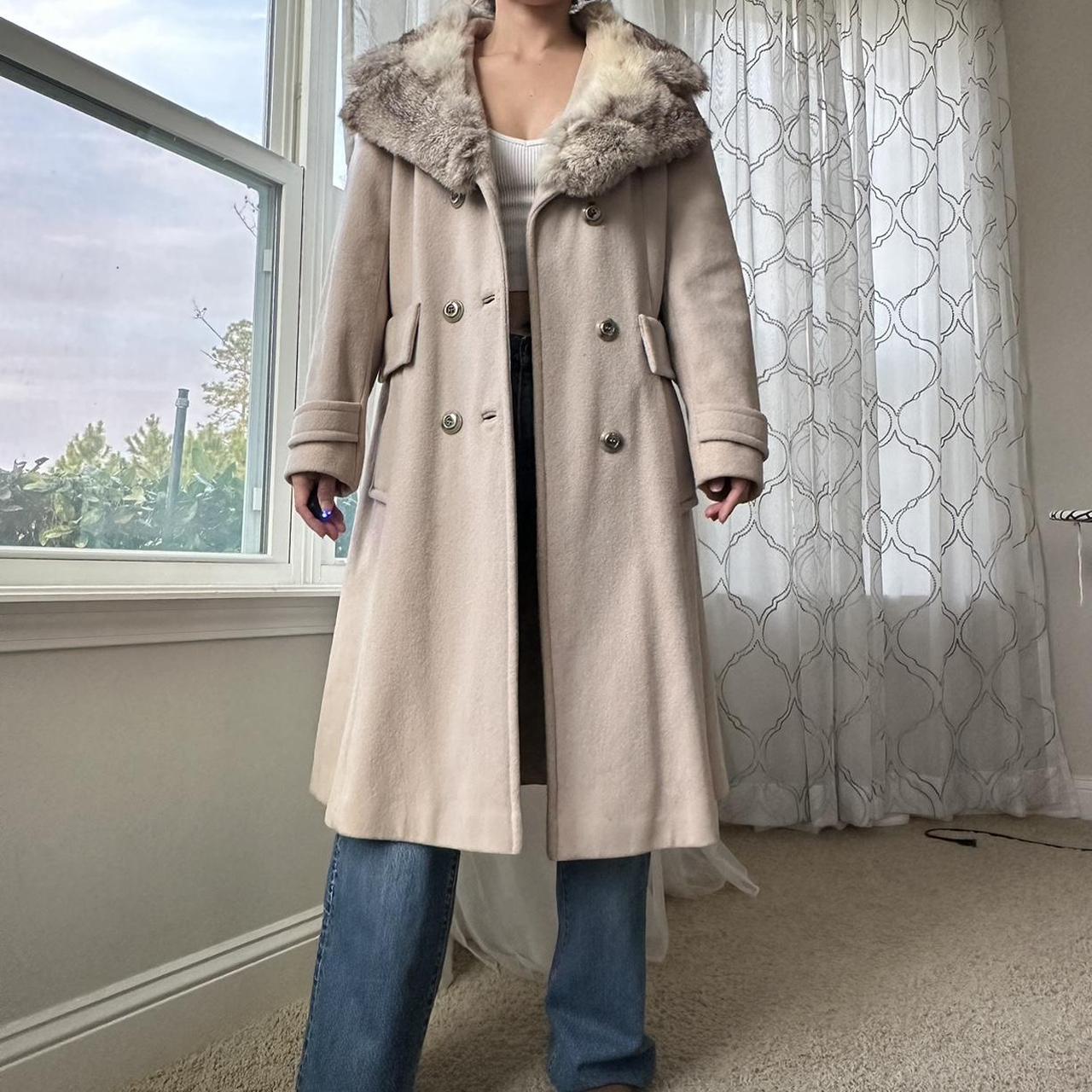 Sears Women's Cream and Brown Coat