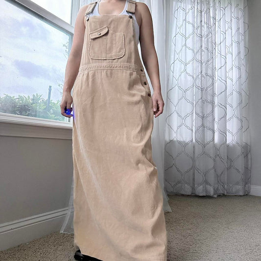 Women's Tan Dungarees-overalls